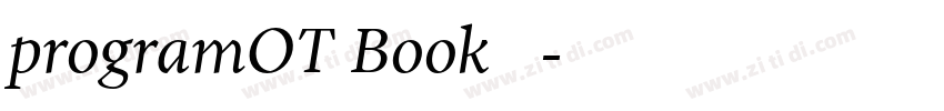 programOT Book 常规字体转换